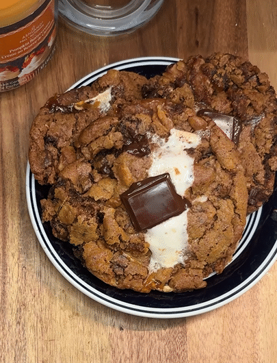 Brown Butter Pumpkin S'mores Caramel Chocolate Chip Cookies (Woah)